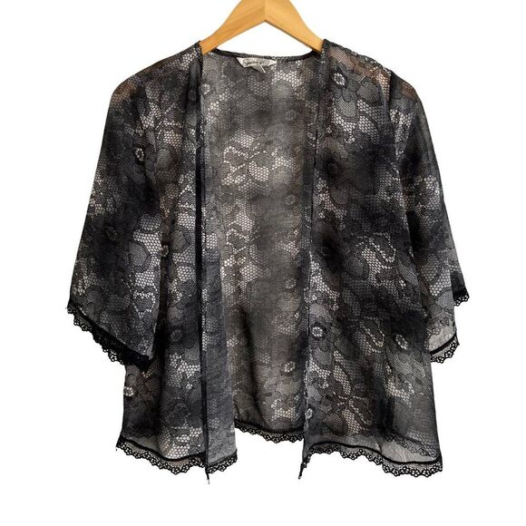 Speechless Women's Med lace print‎ kimono cardigan - Picture 1 of 5